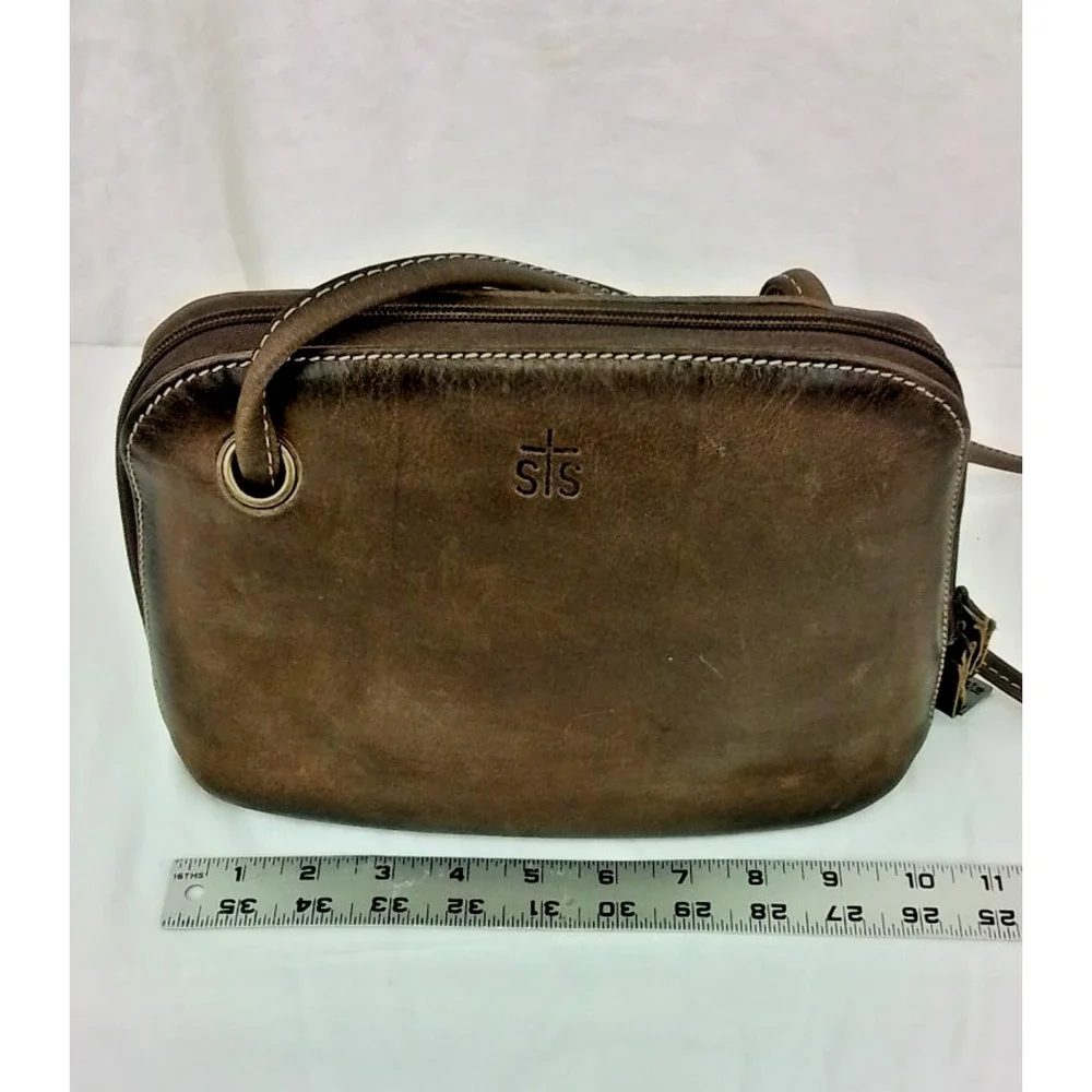 STS Ranchwear Brown Leather Crossbody Shoulder Bag